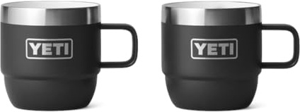 YETI Rambler Stapelbare Tasse Mit DuraSip Keramikbeschichtung, Black, 2 Pack 6 oz (177 ml)
