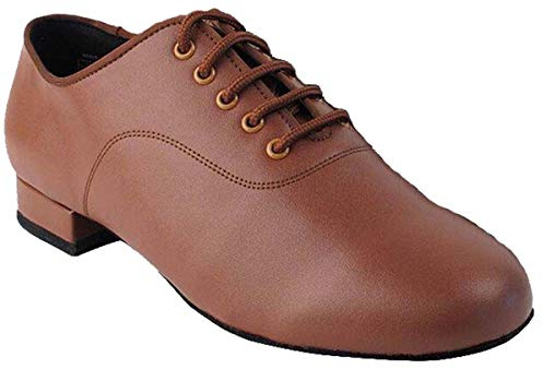 Very Fine Dance Shoes Mens Ballroom Dance Shoes Standard & Smooth Tango Wedding Salsa Shoes Coffee Brown Leather C2503EB Comfortable 1 Heel 10 M US [Bundle of 5]