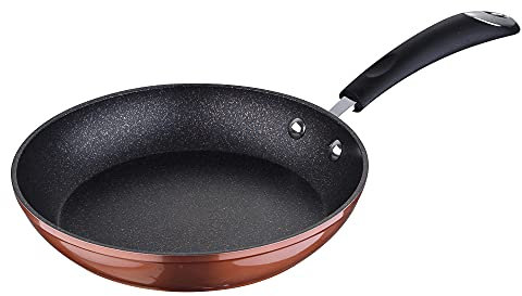 Sartén Ø20 x 4,2 cms. aluminio forjado, color cobre metalizado, mango revestido con silicona, inducción