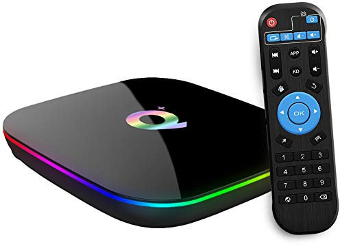 Android 10.0 TV Box, Q Plus TV Box mit 2 GB RAM 16 GB ROM H616 Quad Core Cortex-A53 Prozessor Android TV Box, unterstützt HD 6K 3D 2,4 GHz WiFi 10/100m Ethernet