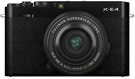 Fujifilm 16673885 X-E4 Mirrorless Digital Camera, F2.8 R Weather Resistant Lens, Black, 27 mm