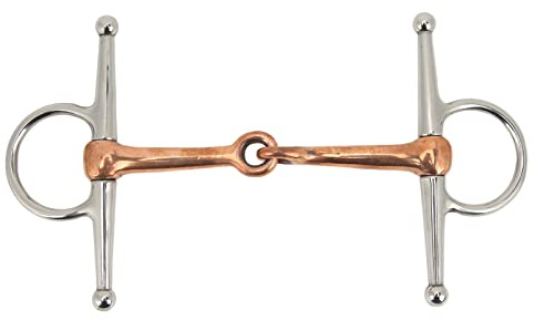 YushiTrading Bocado de riendas de boca completa para caballos, bocado de anillo de acero inoxidable para caballos, boquilla de 125 mm con acabado liso, bocado duradero para montar a caballo en
