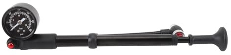 Vroomoto Pompe D'amortisseur Pompe de Suspension de Fourche D'amortisseur Vélo 300 PSI Tête Valve Anti-Fuite en Aluminium Haute Pression à 2 étages Valve Schrader à Pression
