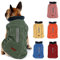 TFENG Reflektierend Hundejacke Brust 76-94cm, Rückenlänge 57cm Hundemantel Warm gepolstert Puffer Weste Welpen Regenmantel mit Fleece (Grün, 3XL)