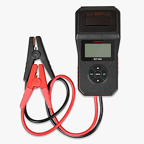 LAUNCH Europe BST-860 Batterietester KFZ/Digitale Autobatterie-Tester Ladesystem Anlasstester mit Integrierter Thermodrucker 6V 12V 24V, Schwarz