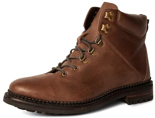 Anthony Veer Rockefeller Hiking Boots for Men | Pull-Up Dress Boots | Norwegian Welt Construction Chocolate Brown