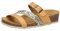 Lico Damen Natural Glitter Hausschuhe, beige, 37 EU