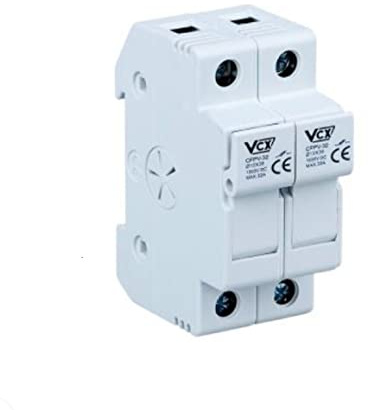 DC-Sicherungstrennschalter gPV PV-Sicherungshalter 2-polig für Solarpanel Balkonkraftwerk Photovoltaik Solaranlage, Sicherung Notstrom-Schalter 1000V, Montage mit TH-35-Schiene 32A 10x38mm