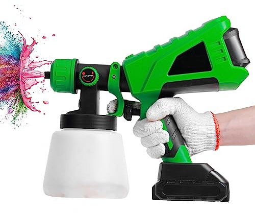 QCHIAN Cordless Paint Sprayer, 800W Electric Spray Gun Airbrush Nozzle Adjustable Car Spraying for Decorating Cakes, Chocolate, Mousse and Fondant Cakes