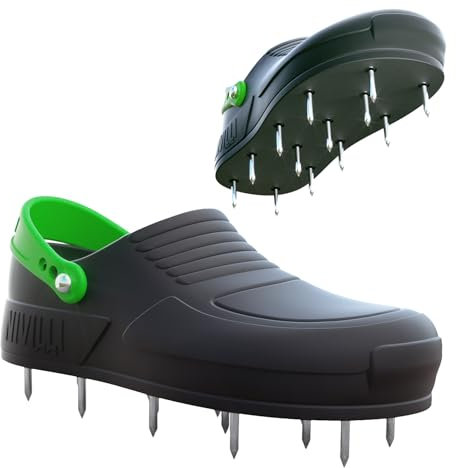 Nivilli AIR - Nagelschuh-Clog, Rasenlüfterschuhe zum einfachen aerifizieren oder entlüften des Rasen. (SMALL 39-43)