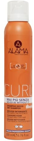 A ALAMA Professional Alama Shampoo secco in mousse per capelli ricci, 200 ml
