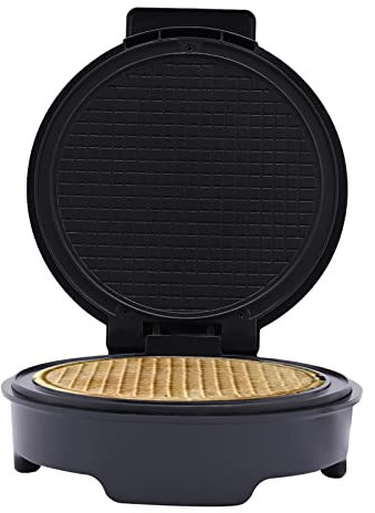 Gofrera de aleación de aluminio con revestimiento antiadherente, panel de control con luces indicadoras para uso comercial o para hacer conos de helado, bolsas de huevos