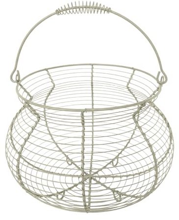 Tktouci Cesta de huevos de gallina, pequeño contenedor vintage | con asa para huevos de gallina | para cocina, picnic, granja, jardín, , Pascua, Navidad, frutas y verduras