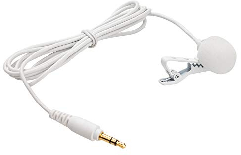 Saramonic SR-M1W White 3.5mm TRS Lavalier Microphone for Wireless Systems Compatible with DJI Mic, Rode, Hollyland, Sennheiser Transmitters & More