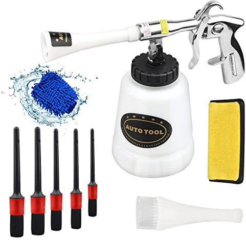 CPROSP High Pressure Car Cleaning Gun Jet Cleaner, Car Interior Cleaner Detailing Wash Gun, Wash Spray Bottle Nozzle with Metal Spinner