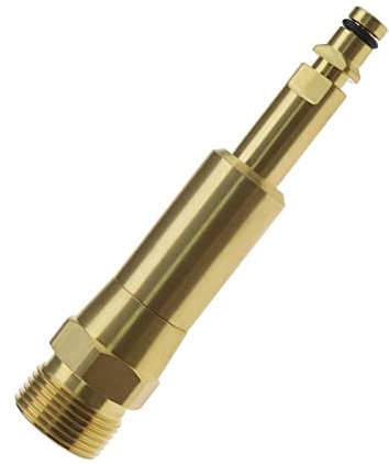 VGOL Quick-Click Adaptor for High Pressure Hoses with M22x1.5 Internal Thread Compatible with Kärcher K2 K3 K4 K5 K6 K7 Pressure Washer Brass 108mm Length