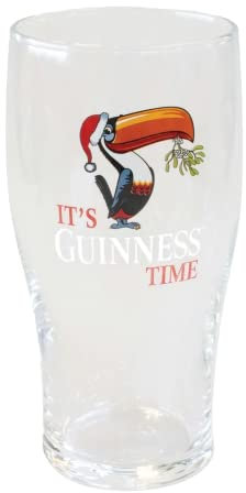 Shamrock Gift Company Guinness - Vaso de pinta (vaso de tucán navideño Guinness)