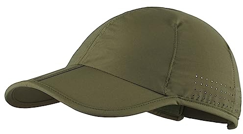 Magracy Mens UPF 50+ Mesh Running Cap Lightweight Water Repellent Sports Hat Foldable Army Green