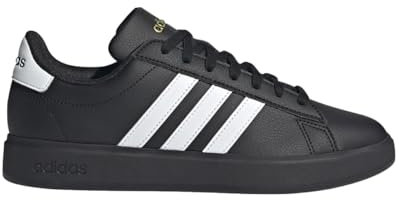 adidas Damen Grand Court 2.0 Tennisschuh, Schwarz/Weiß/Gold-Metallic, 6.5 US
