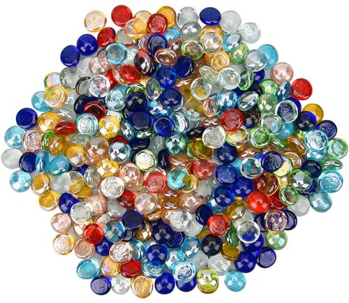 Hiziwimi 1800g glas muggelsteine, 400Pcs, 17-20MM glasnuggets, Aquarium Dekoration, Gartentopf Deko, glassteine dekosteine für vasen