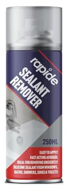 DIOXSTAR Silicone Sealant Remover Spray, Fast Acting Aerosol Spray, Easy to Apply, Removes Silicone Sealant from Windows, Baths, Showers, Sinks & Toilets, 250ml (1 PCS, 250ml)