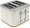 Andrew James Toaster – Ivory Toaster with Wooden Effect – Stylish & Compact, Adjustable Browning Control, Removable Crumb Tray, Ideal for Breakfast – Modern Kitchen Appliance (Ivory, 4)