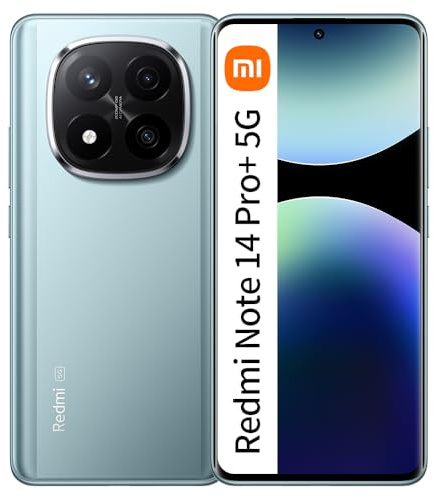 XIAOMI Redmi Note 14 Pro+ 5G Smartphone, 8GB+256GB, Frost Blue, 200MP Pro-grade AI Camera, IP68, 120W HyperCharge, AI Features (No Charger Included), 2 Year Warranty