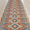 Homcomodar 15PCS Stufenmatten Innen 76x20cm Vintage Treppenstufen Matten,Rutschschutz Treppenteppich für Holzstufen,Gummirücken Stufenteppich Selbstklebend Teppich für Treppenstufen(Orange/Blau)