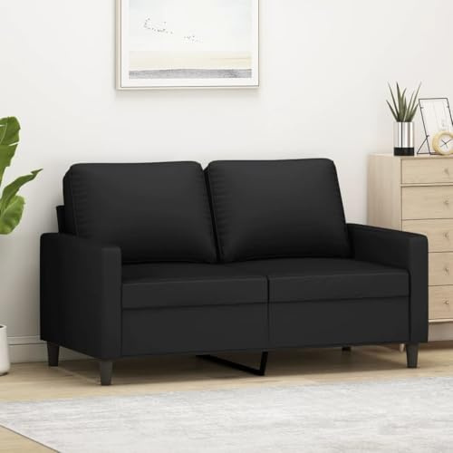Emmtore Sofá de 2 plazas Terciopelo Negro 120 cm