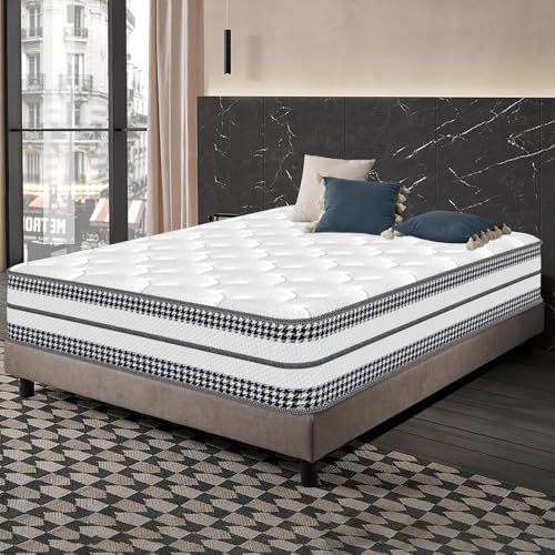 Materasso 90 x 200 - Alto 25 cm - Materasso Singolo con Memory Foam e Molle Insacchettate - Certificato OEKO-TEX - 7 Zone Comfort - Medio Rigido H3 - Ortopedico - Traspirante - Sonno Profondo
