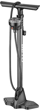 Beto Fahrradpumpe mit Oben positioniertes Manometer, luftpumpe Fahrrad für alle Ventile - Dunlop Ventil, Französisches Ventil, Auto Ventil Hochdruck bis 11 bar/160 psi (CMP-157SGBH1SBYUN, L)