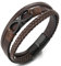 COOLSTEELANDBEYOND Schwarz Infinity Liebe Unendlich Number 8 Verflochtenen DREI Stränge Braun Geflochtene Leder Armband für Herren Damen