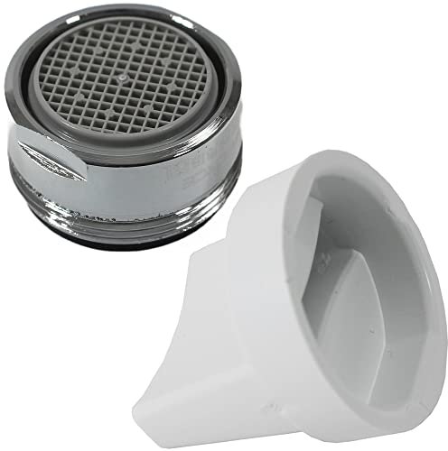 Comet - Aeratore a bassa pressione con guarnizione e chiave di montaggio per rubinetto M24 x 1