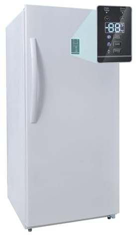 Techomey Convertible Upright Freezer, Freestanding Conversion Refrigerator, Standup Garage Ready Vertical Freezer, Single Door, Frost Free, LED Control Panel, 14 Cu.Ft, 110V, White