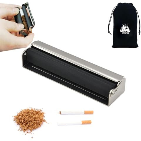 IXIGER Joint Drehmaschine,Tabakroller,Cigarette Machine,Zigarettenstopfmaschine,110mm Zigarettenroller,mit schwarzer Tasche