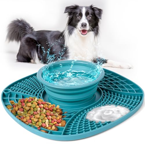 AiQInu Tappetino Leccare Cane con Ventosa, Tappetino per Leccare Animali Domestici, Facile da Pulire, Cuscinetto per Leccare l'ansia e Ridurre la Noia, per il Bagno,Toelettatura,Addestramento
