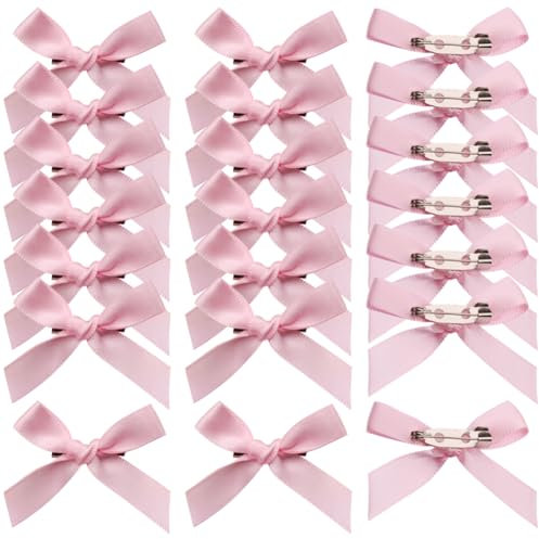 30 spille da balia con fiocco a nastro, mini fiocchi di nastro, graziose spille decorative per abbigliamento, eleganti spille per cappelli, calzini, gonne, per donne, rosa