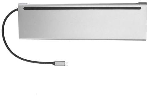 Dockningsstationsmonitor, USB VGA PD RJ45 Dockningsstation Laptop Docking Station Monitor 12 I 1 Dockning Typ C Till Samma Skärmdisplay för Bärbar Datorstation