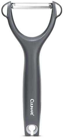Culinare Safety Peeler, Grey, Plastic/Stainless Steel, Y Shaped for Maximum Control and Comfort, Manual Potato/Vegetable/Fruit Peeler