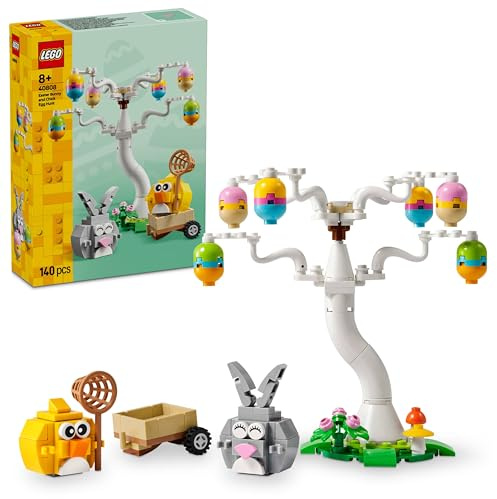 LEGO Le Lapin de Pâques et la Chasse aux Œufs - Jouet pour Pâques avec Figurines de Lapin & Oiseau - Kit d'Activité Manuelle pour Enfant - Cadeau pour Fille ou Garçon dès 8 Ans 40808