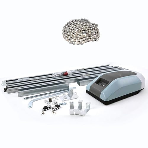 Kit apri cancello elettrico, 1000N Operatore automatico per cancello scorrevole con motore elettrico a rullo a catena da 200 W per porte da garage fino a 15 metri quadrati