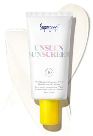 Supergoop! Unseen Clear Face Sunscreen - SPF 40 - Invisible + Broad Spectrum + Makeup-Gripping Primer - Weightless, Scentless, Oil Free - For All Skin Types & Tones - 1.7 fl oz