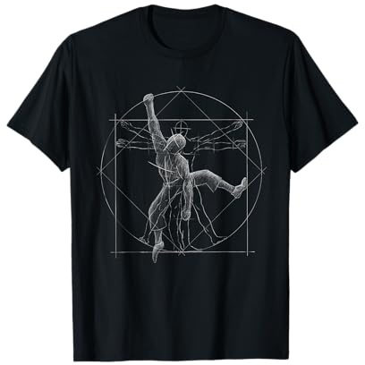 Homme vitruvien grimpeur de Blocs T-Shirt
