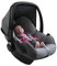 Bezug [Ersatzbezug für Babyschale] kompatibel mit Maxi-Cosi Pebble Komplett-Set Sitzbezug 5-teilig mit Gurtpolstern Sonnenverdeck Kopfstütze (meliert grau-hellgrau)
