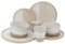CreaTable, 23635, Serie WHITE PEPPER, 8-teiliges Geschirrset, Kombiservice aus Steinzeug, spülmaschinen- und mikrowellengeeignet, Made in Portugal