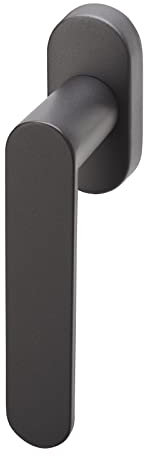 Fenstergriff SAM anthrazit Fensterolive auf Oval-Rosette Fensterbeschlag Rasterolive mit Befestigungsmaterial von Sotech