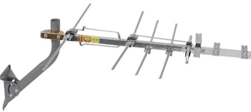 RCA Compact Outdoor or Attic Yagi TV Antenna - Long Range Digital OTA Antenna for Clear Reception, NexGenTV Compatible, Supports 4K/8K 1080p TVs, Silver Color