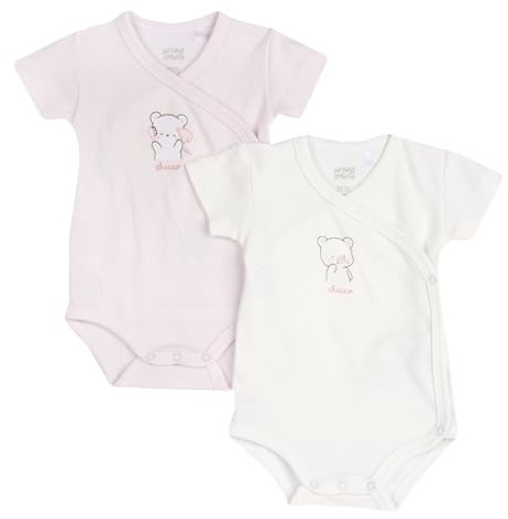Chicco, Body Bébé Manches Courtes, avec Confortable Ouverture Frontale avec Boutons, en Coton Doux, Lavable en Machine, Vêtements Bébé 0-24 Mois, Idée Cadeau Naissance, Conçu en Italie