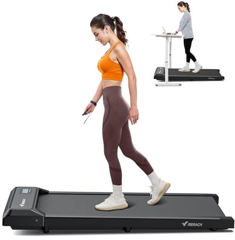 MERACH Walking Pad, 3-in-1 Laufband für Zuhause, Laufband Schreibtisch, Fernbedienung & App Steuerung, LED-Anzeige, 2.5PS Leiser Motor, Leicht & Kompakt Mini laufband für Zuhause & Büro