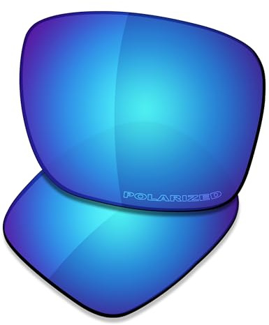 Saucer Premium-Ersatzgläser, kompatibel mit Ray-Ban Justin RB4165 55 mm Sonnenbrille, Glacier Blue, polarisiert, Einheitsgröße